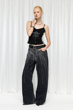 DND4DES×Faychui Radiant Diamond Wide-Leg Jeans