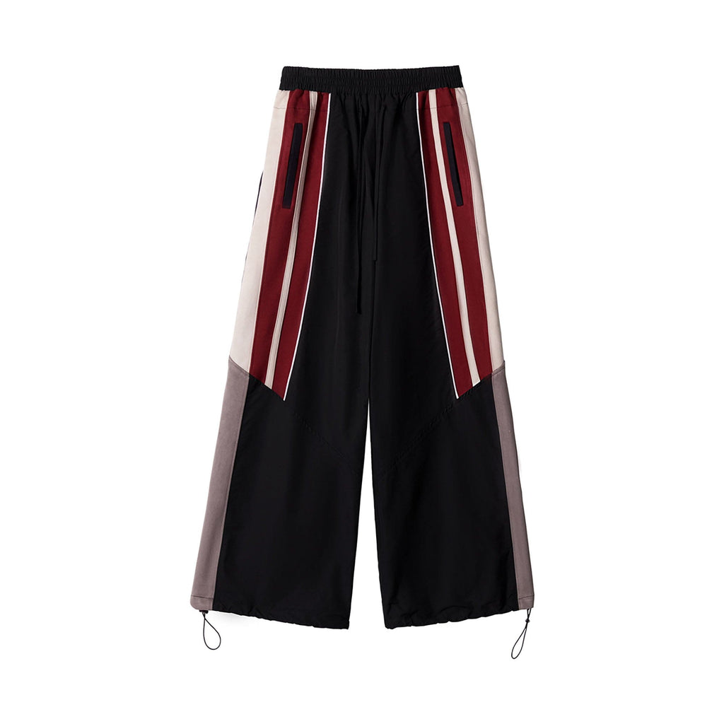 ERROR CODE ROBOT Diagonal Stripe Suede Track Pants