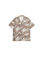 ERROR CODE ROBOT Leopard Full-Print Cutout Half Shirt