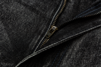 ME DA IGUAL Washed Destroyed Patch Straight-Leg Jeans