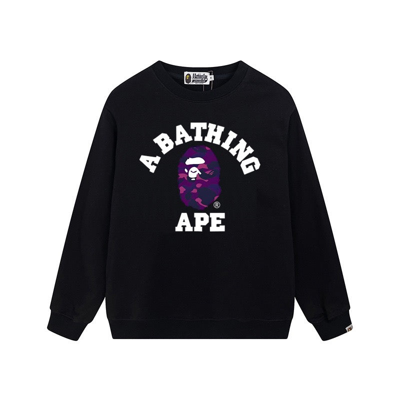 A BATHING APE Camo Ape Head Crewneck Sweatshirt
