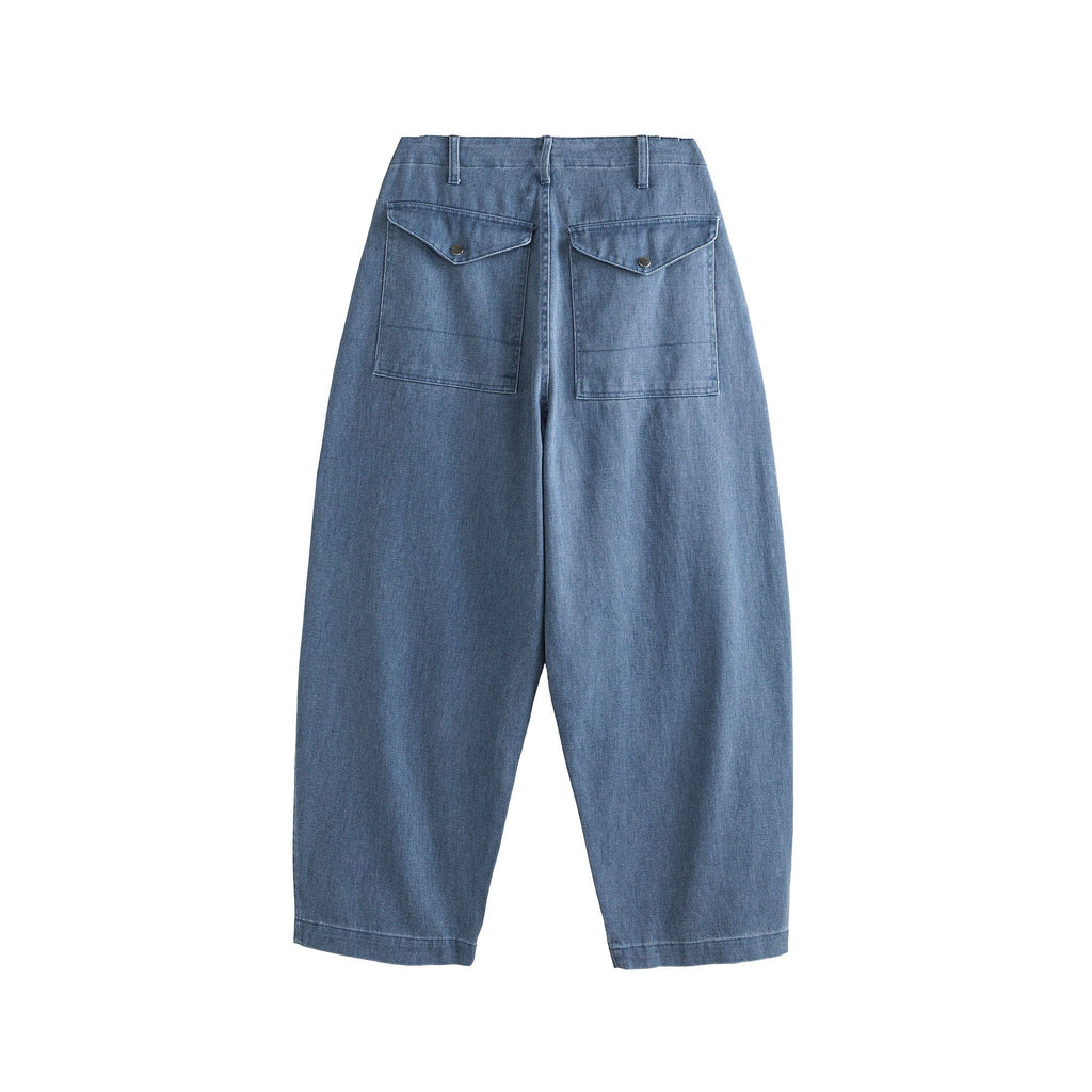 ME DA IGUAL Asymmetrical Snap Wide-Leg Cargo Jeans