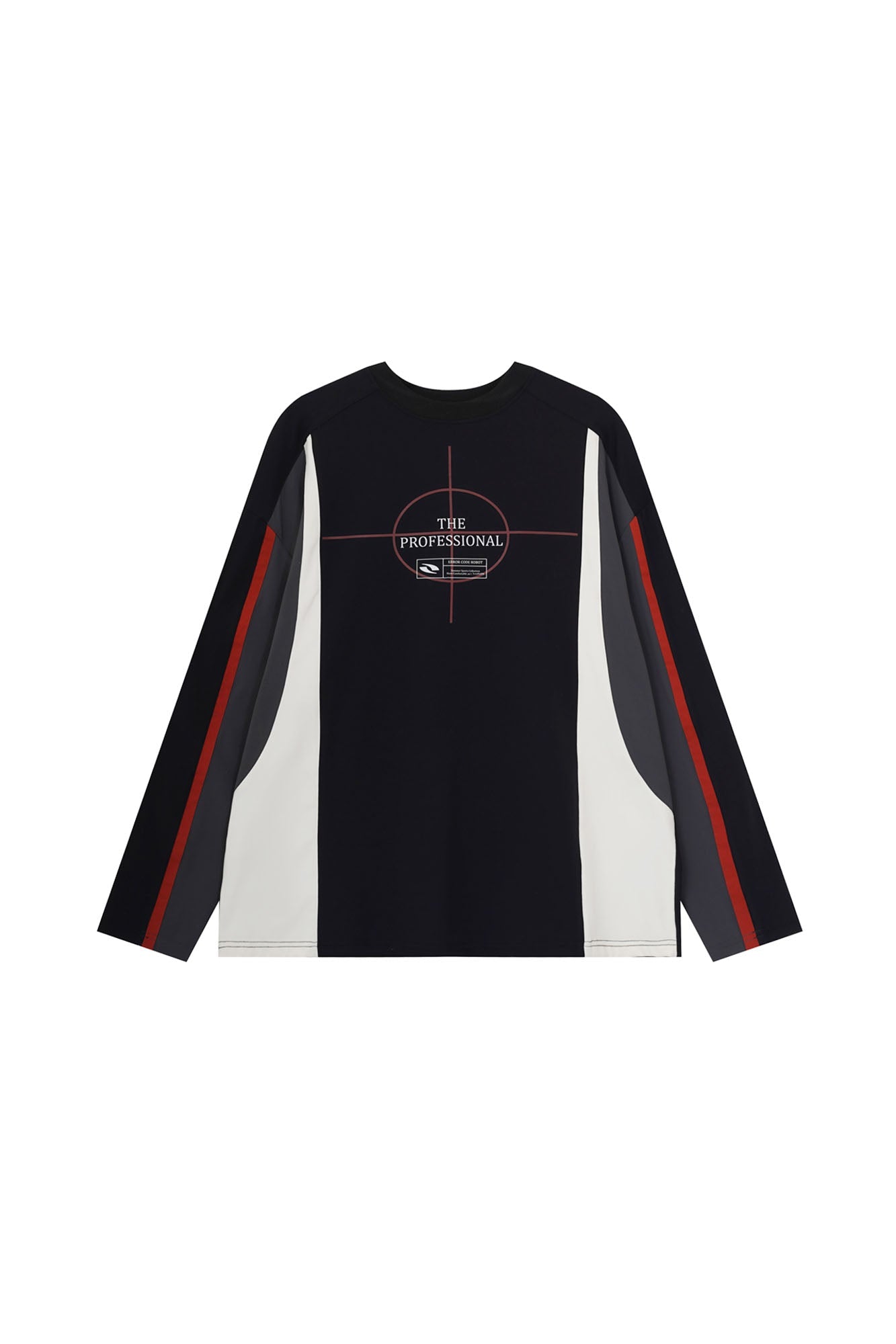 ERROR CODE ROBOT Athletic Contrast Paneled Long-Sleeve Tee