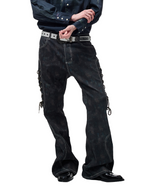 CYCYCY Wasteland Leopard Drawcord Flared Jeans