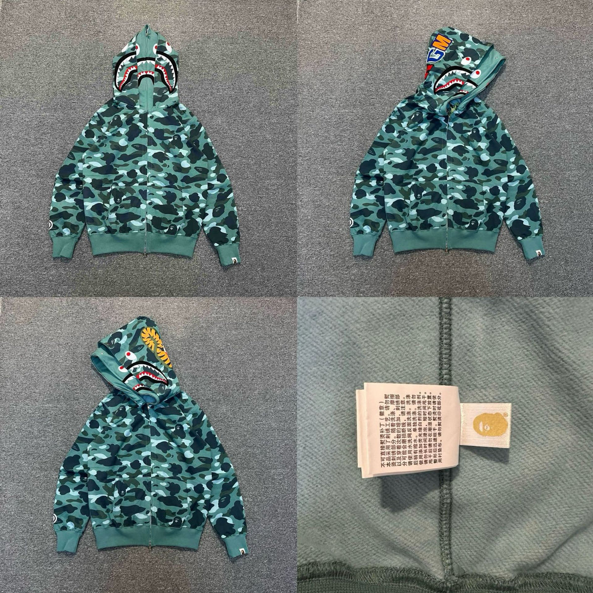 A BATHING APE ABC Camo Shark Full Zip Hoodie