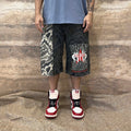 EVETS Washed Camo Panel Graphic Shorts