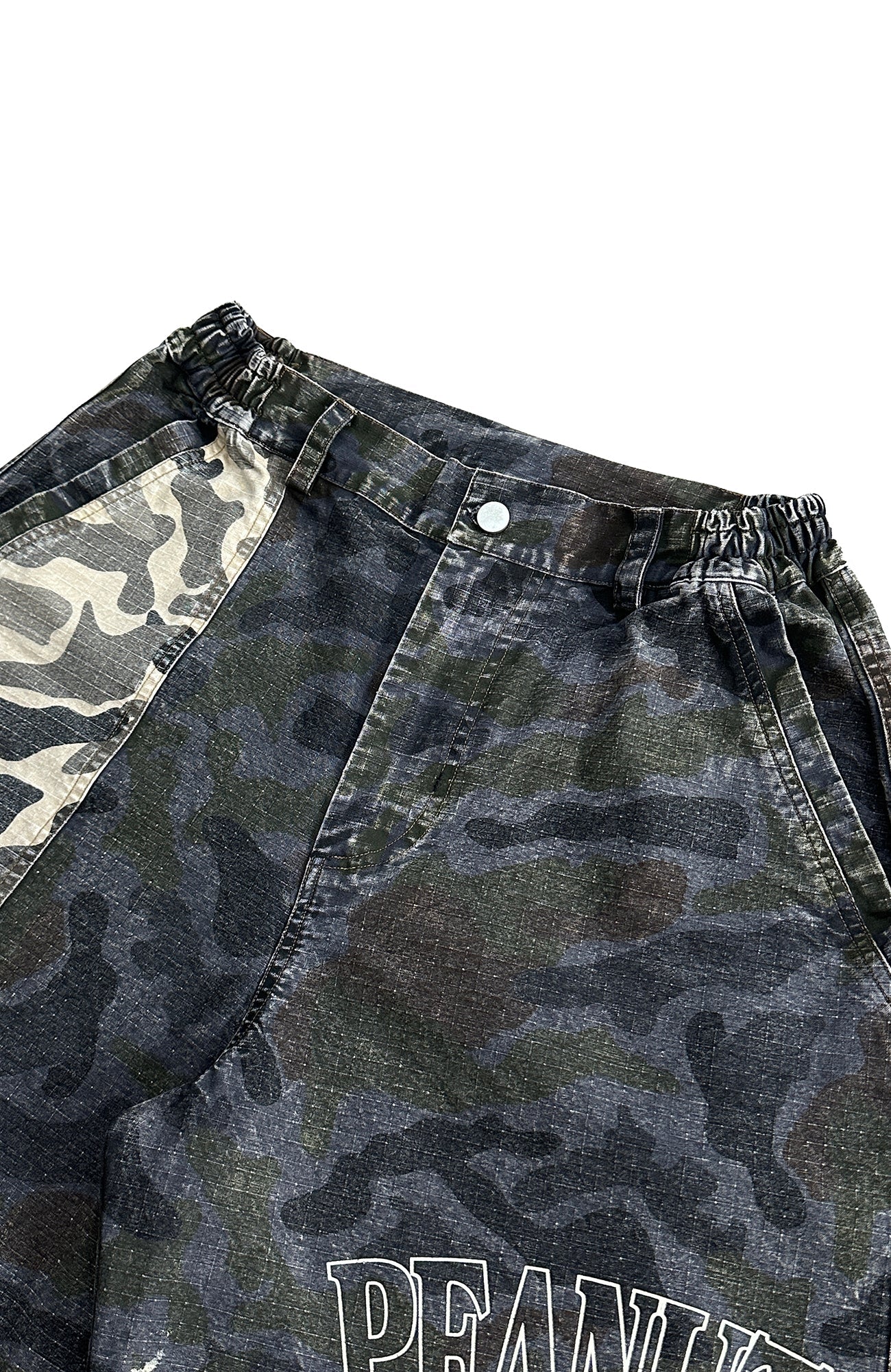EVETS Washed Camo Panel Graphic Shorts
