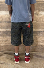 EVETS Washed Camo Panel Graphic Shorts