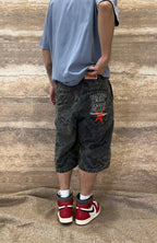 EVETS Washed Camo Panel Graphic Shorts