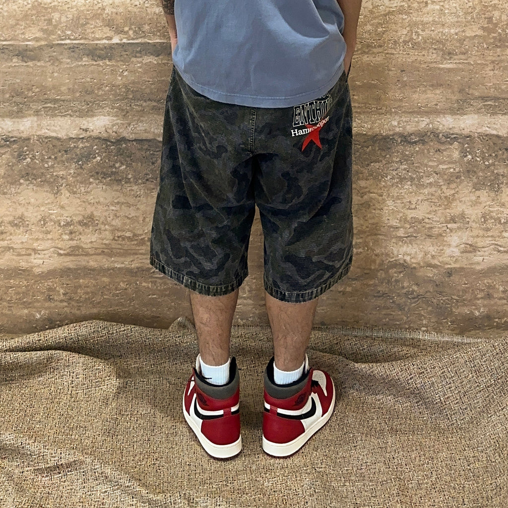 EVETS Washed Camo Panel Graphic Shorts