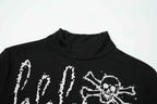 CLP Full-Print Graffiti Mesh Long-Sleeve Tee