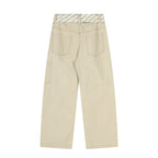 CLP Tie-Belt Multi-Pockets Stitched Pants