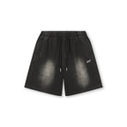 BONELESS Washed Embroidered LOGO Drawstring Shorts