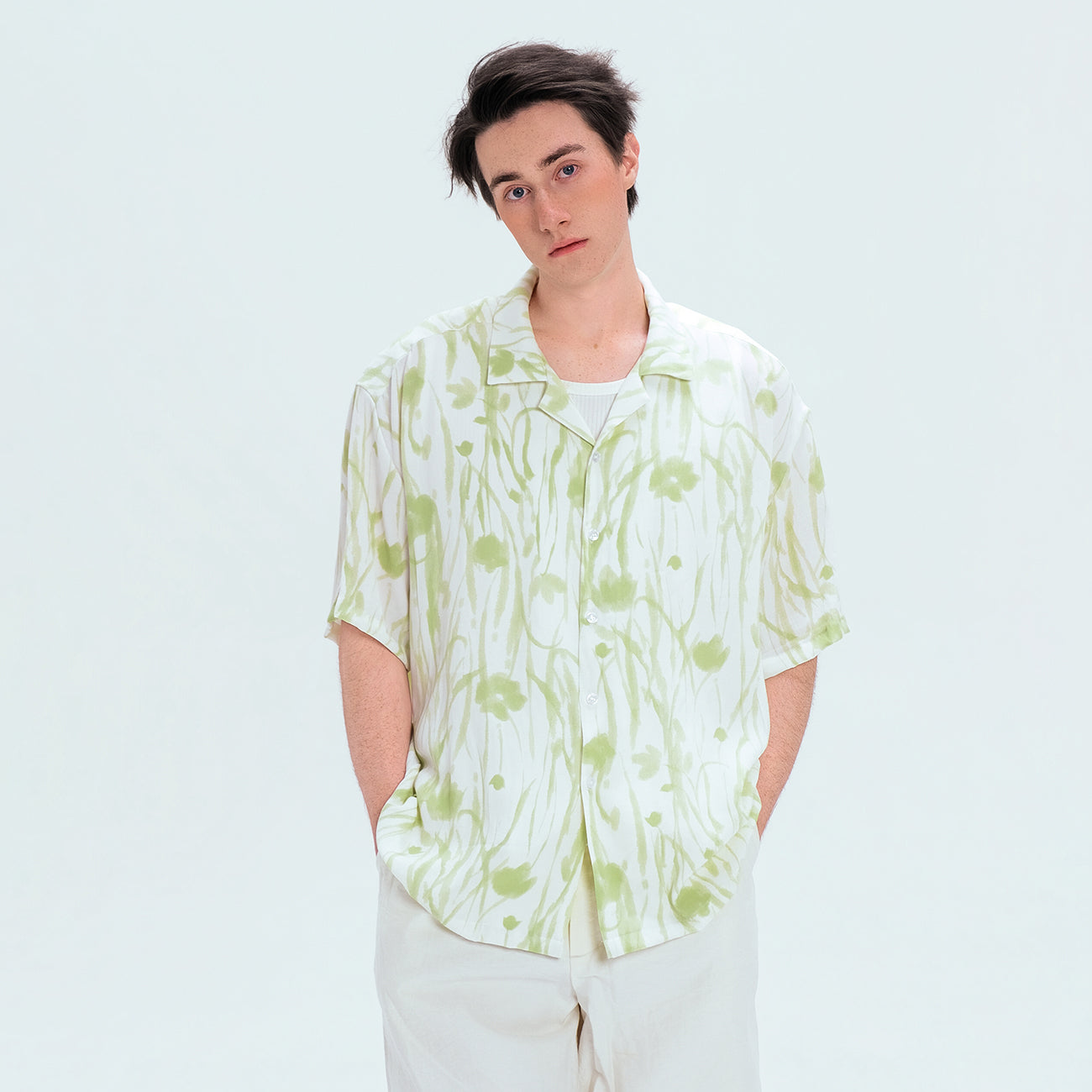 WIID Floral Cuban Half Shirt