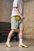 ENSHADOWER Slanted Pocket Drawstring Shorts