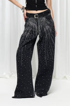 DND4DES×Faychui Radiant Diamond Wide-Leg Jeans