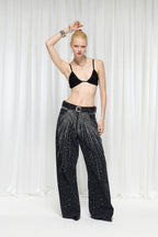 DND4DES×Faychui Radiant Diamond Wide-Leg Jeans