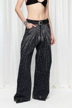 DND4DES×Faychui Radiant Diamond Wide-Leg Jeans