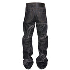 VINKID Embroidered Dove Stitched Selvedge Jeans