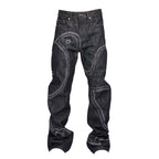 VINKID Embroidered Dove Stitched Selvedge Jeans