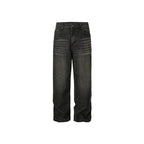 F2CE Retro Corduroy Logo Embroidery Straight-Leg Jeans