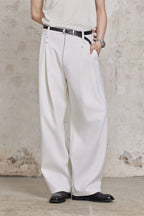 FACEONLAB Essential Wool-Blend Pleated Trousers