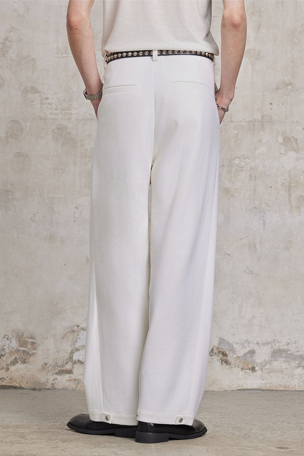FACEONLAB Essential Wool-Blend Pleated Trousers