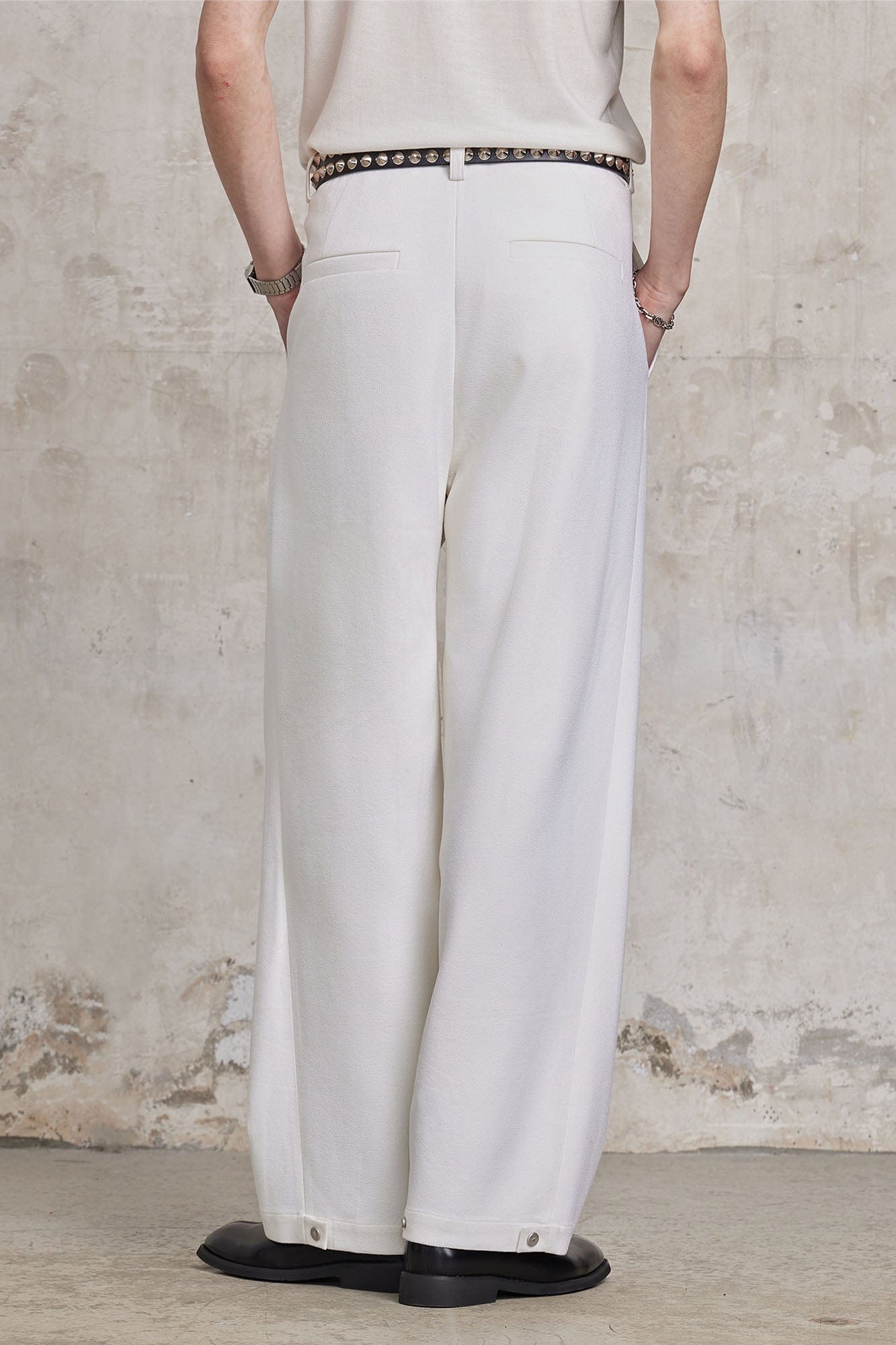 FACEONLAB Essential Wool-Blend Pleated Trousers