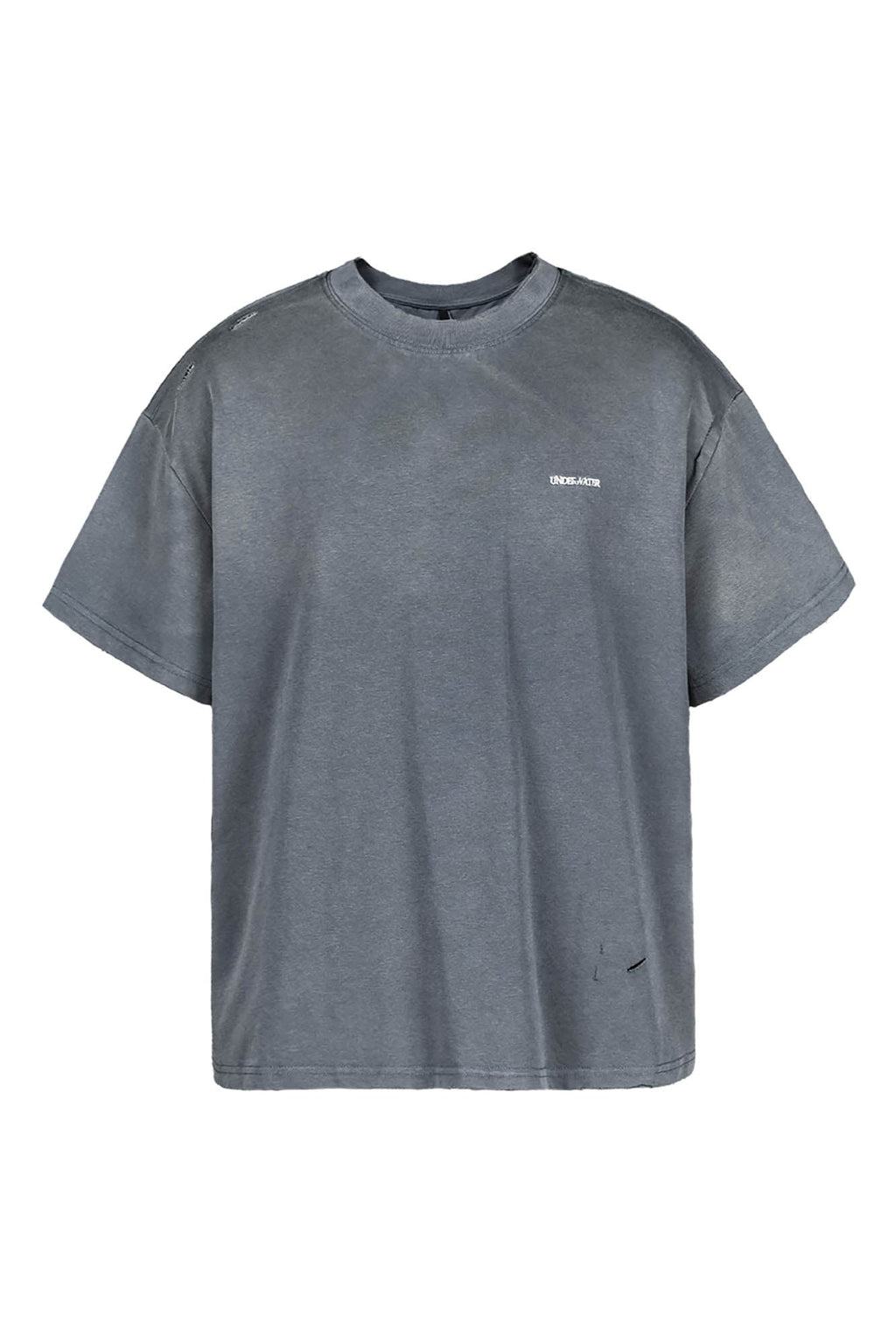 UNDERWATER Washed Ripped Gradient T-Shirt Blue