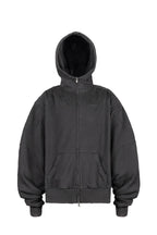UNDERWATER Distressed Spliced Fallen Armor Zip-Up Hoodie