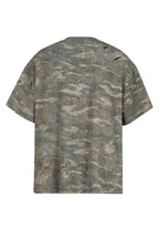 UNDERWATER Distressed Camo Oversized T-Shirt