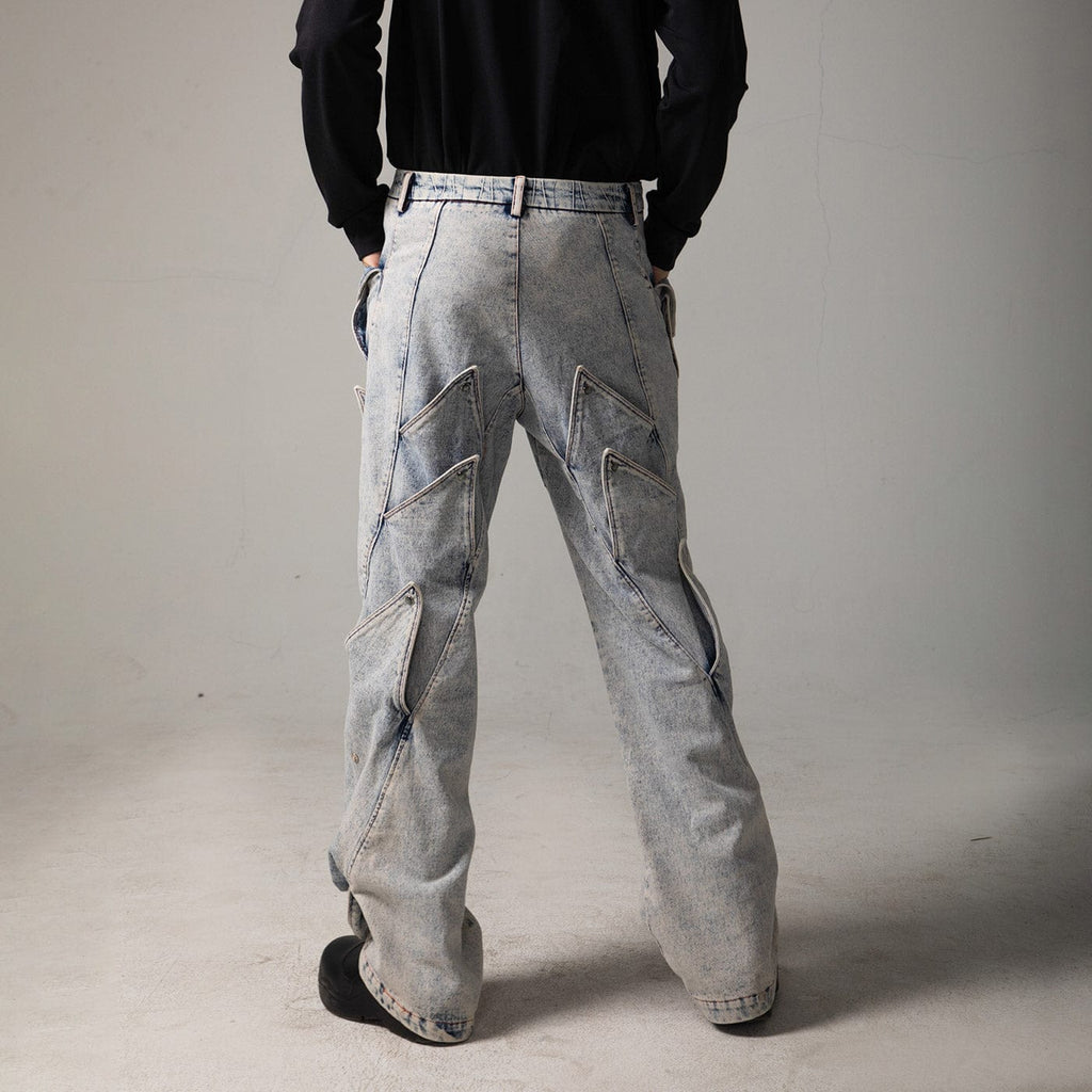 DND4DES Deconstructed Rose Petals Washed Jeans