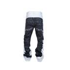 VINKID Faux-Layered Dove Graphic Contrast Panel Jeans
