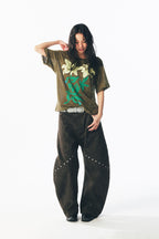 1997 POSTOFFICE Distressed Sheer Lily Flower Tee