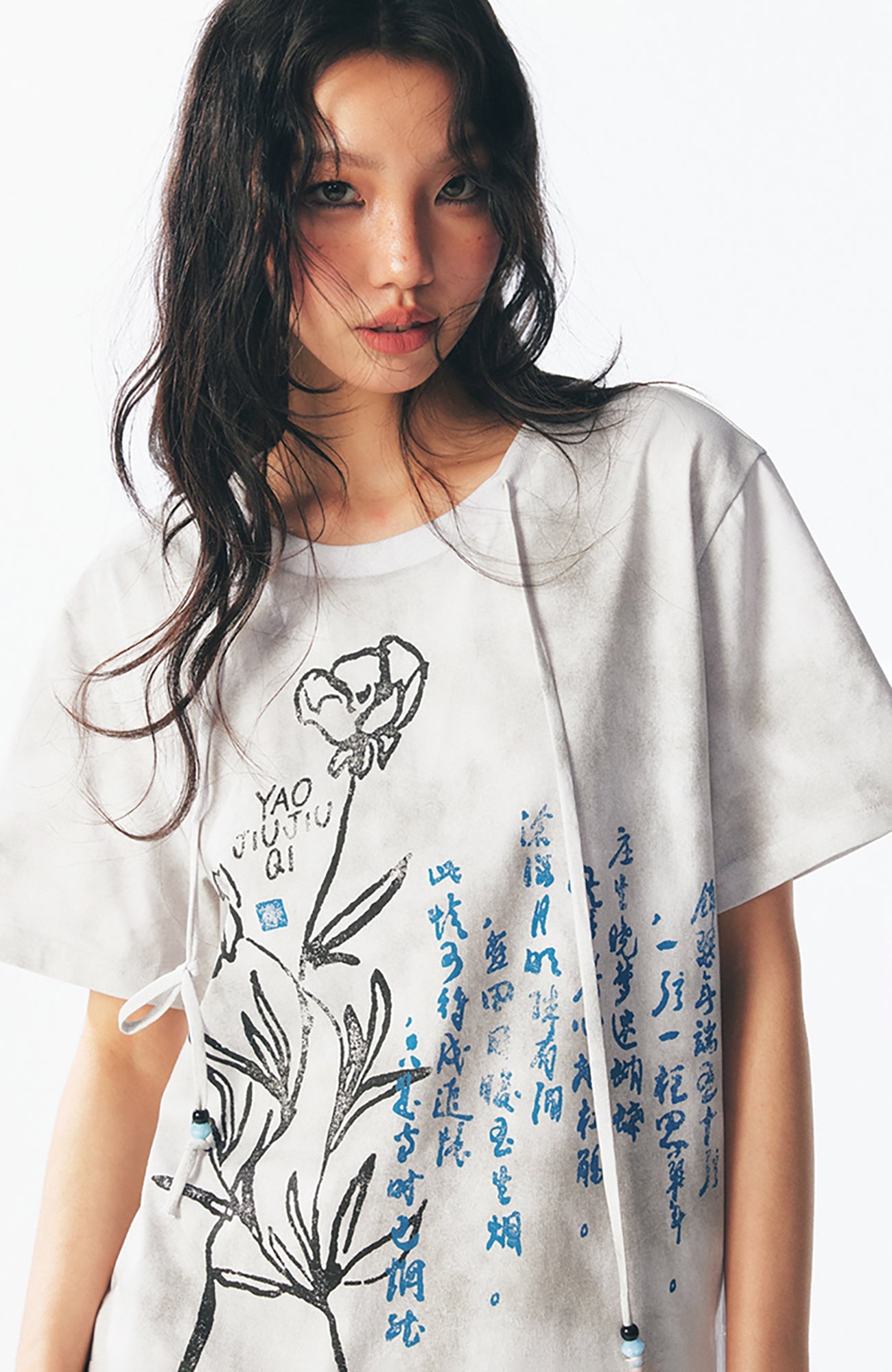1997 POSTOFFICE Floral Script Graphic T-Shirt