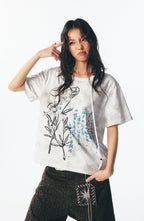 1997 POSTOFFICE Floral Script Graphic T-Shirt