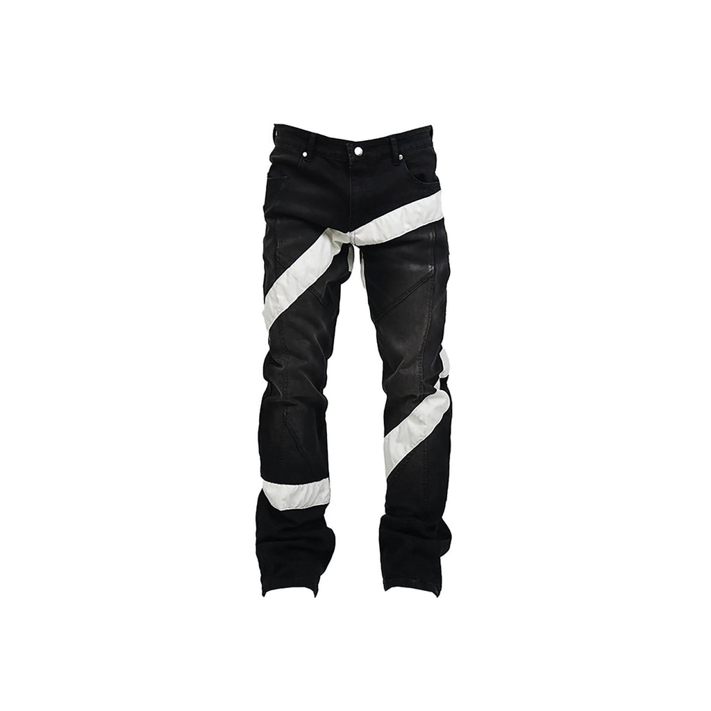 VINKID Infinite Cross Panel Embroidered Jeans