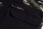ERROR CODE ROBOT Washed Paneled Frayed-Hem Camo Cargo Shorts