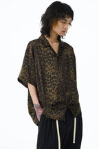 EPIC POETRY Leopard Half Shirt Dark Green