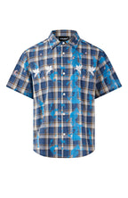 PASET Unicorn Embroidered Plaid Half Shirt
