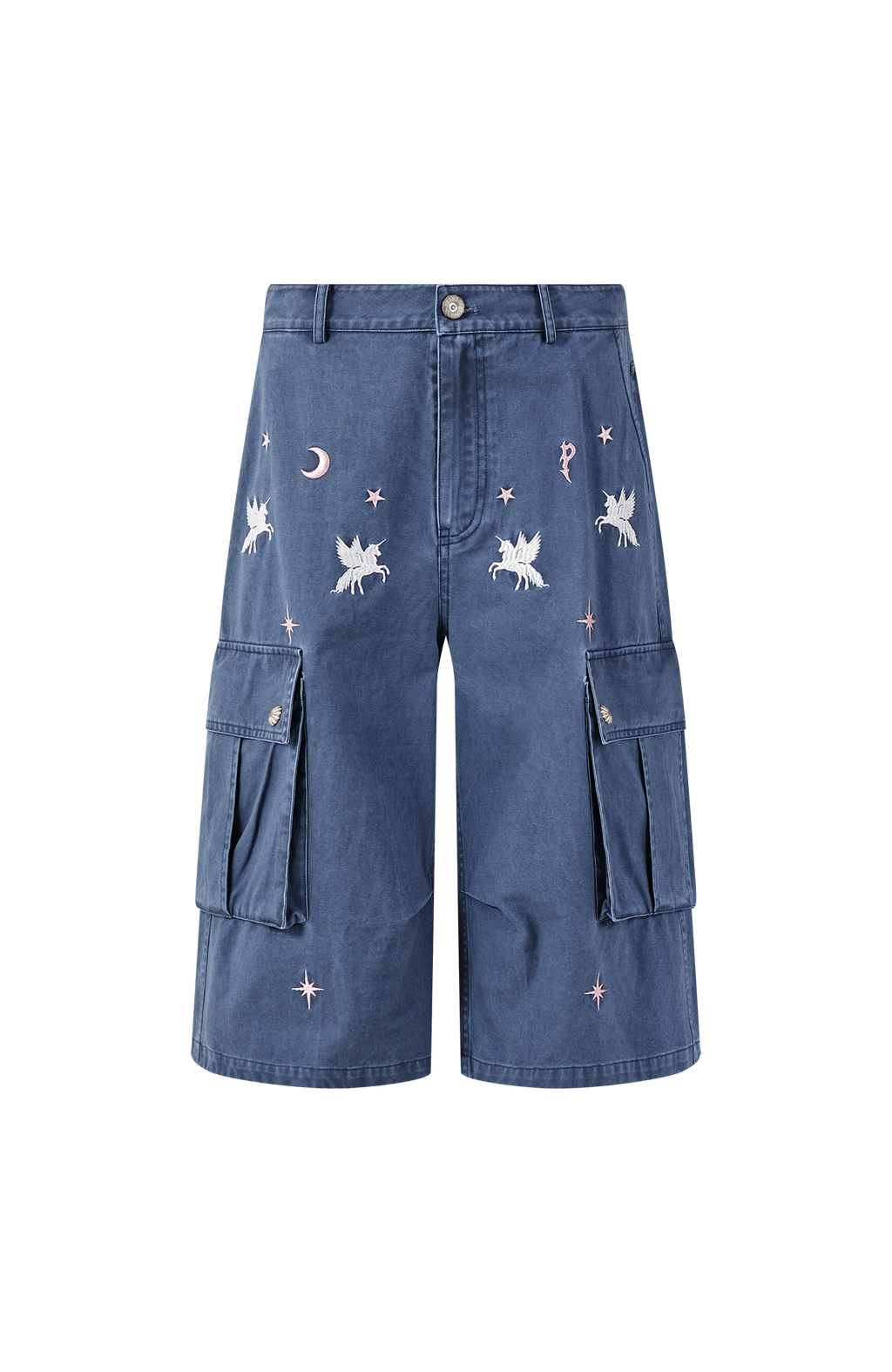 PASET Unicorn Embroidered Cargo Shorts