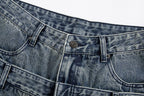 F2CE Double Waistband Washed Wide-Leg Jeans