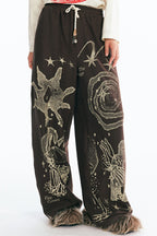 1997 POSTOFFICE Tribal Spiral Beaded Drawstring Sweatpants