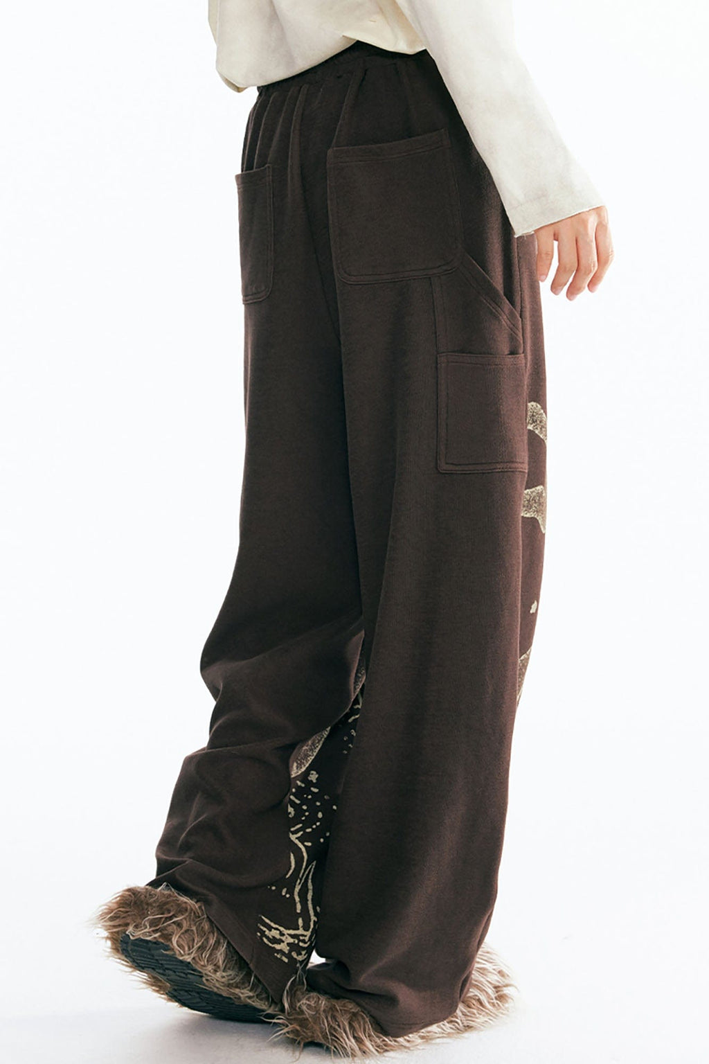 1997 POSTOFFICE Tribal Spiral Beaded Drawstring Sweatpants